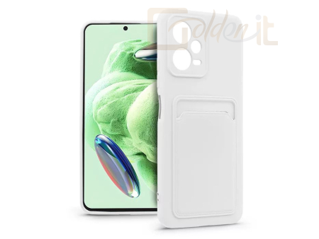 Okostelefon kiegészítő Haffner PT-6725 Xiaomi Redmi Note 12 5G/Poco X5 5G szilikon hátlap kártyatartóval White - PT-6725