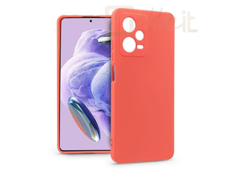 Okostelefon kiegészítő Haffner PT-6774 Xiaomi Redmi Note 12 Pro+ 5G szilikon hátlap Peach - PT-6774
