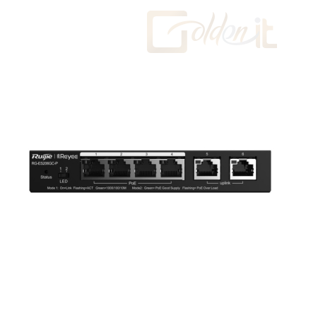 Hálózati eszközök Reyee RG-ES206GC-P 6-Port Gigabit Smart Cloud Mananged PoE Switch - RG-ES206GC-P