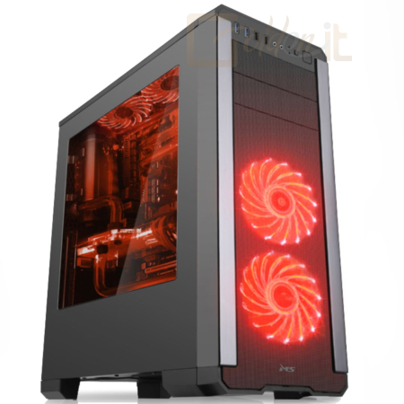 Ház MS Fighter V305 Gaming Window Black - MSC10007