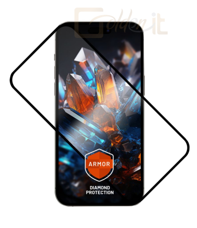 Okostelefon kiegészítő FIXED Armor Full Cover 2,5D Tempered Glass with applicator for Samsung Galaxy S24 Black - FIXGA-1256-BK
