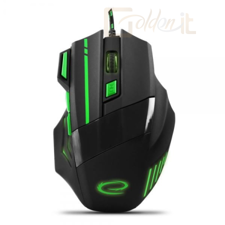 Egér Esperanza MX201 Wolf Gamer mouse Black/Green - EGM201G