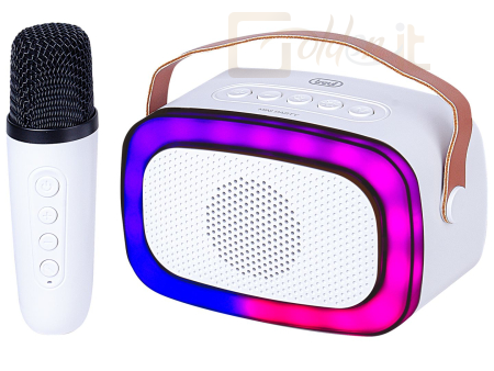 Hangfal Trevi XR8A01 Mini Bluetooth Karaoke Party Speaker for Kids White - XR8A0101