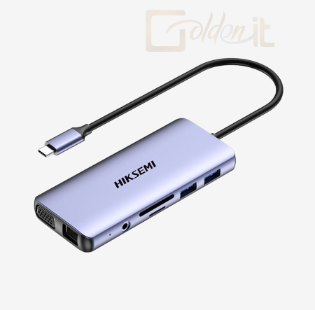 Notebook kiegészitők HikSEMI 11-In-1 Type-C Multifunctional HUB Grey - HS-HUB-DS11