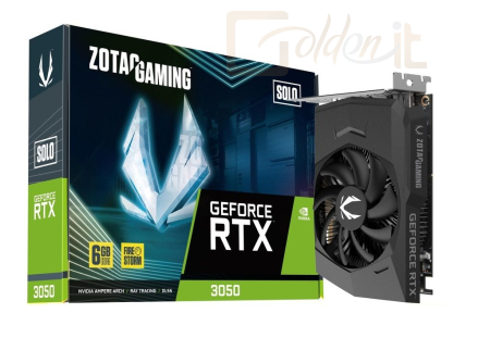 Videókártya Zotac GeForce RTX3050 6GB DDR6 Solo - ZT-A30510G-10L