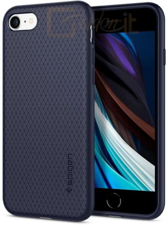 Okostelefon kiegészítő Spigen Liquid Air for iPhone SE/8/7 Midnight Blue - 042CS21189