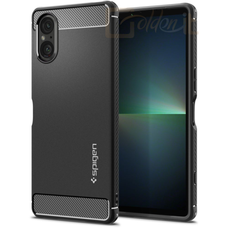 Okostelefon kiegészítő Spigen Rugged Armor for Sony Xperia 5V Matte Black - ACS06359
