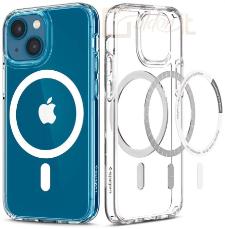 Okostelefon kiegészítő Spigen Ultra Hybrid MagSafe for iPhone 13 mini White - ACS03322