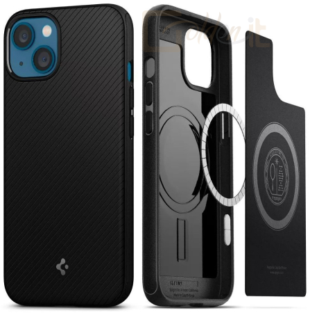 Okostelefon kiegészítő Spigen Mag Armor for iPhone 13 Matte Black - ACS03546
