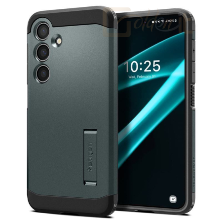 Okostelefon kiegészítő Spigen Tough Armor for Samsung Galaxy S24 Abyss Green - ACS07357