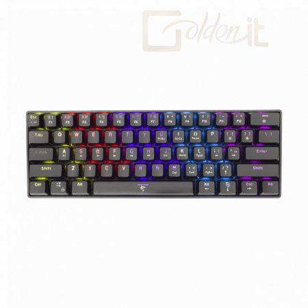 Billentyűzet White Shark GK-2022B Shinobi Red Switches Mechanical 60% Gaming Keyboard Black US - GK-2022B/R-US