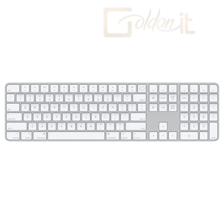Billentyűzet Apple Magic Keyboard with Touch ID and Numeric Keypad (2021) White US - MK2C3LB/A