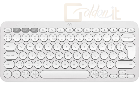 Billentyűzet Logitech Pebble Keys 2 K380s Bluetooth Keyboard Tonal White US - 920-011852