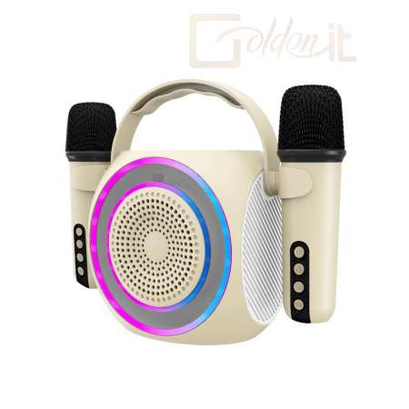 Hangfal CELLY Partymic2 Wireless Speaker with 2 microphones White - CE-PARTYMIC2WH