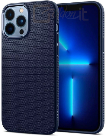 Okostelefon kiegészítő Spigen Liquid Air iPhone 13 Pro Navy Blue - ACS03259