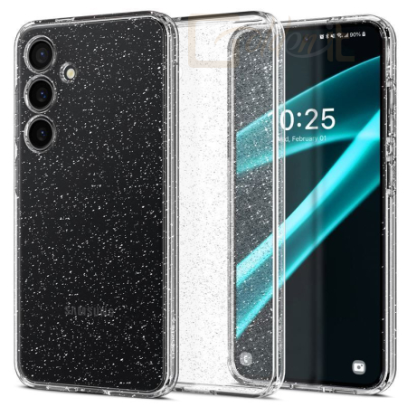 Okostelefon kiegészítő Spigen Liquid Crystal Glitter Samsung Galaxy S24+ Crystal Quartz - ACS07325