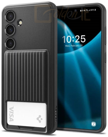 Okostelefon kiegészítő Spigen Liquid Slot Samsung Galaxy S24 Matte Black - ACS07360