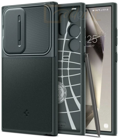 Okostelefon kiegészítő Spigen Optik Armor Samsung Galaxy S24 Ultra Abyss Green - ACS07314