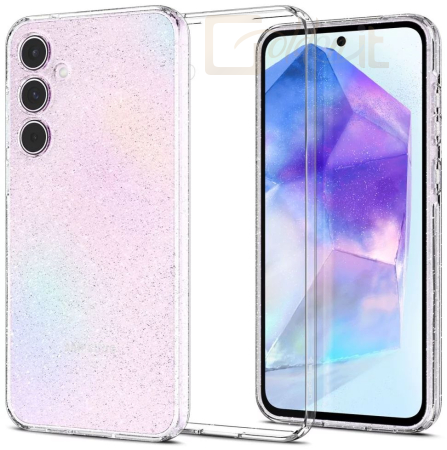 Okostelefon kiegészítő Spigen Liquid Crystal Glitter Samsung Galaxy A55 Crystal Quartz - ACS07538
