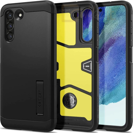 Okostelefon kiegészítő Spigen Tough Armor Samsung Galaxy S21 FE 5G Black - ACS03059