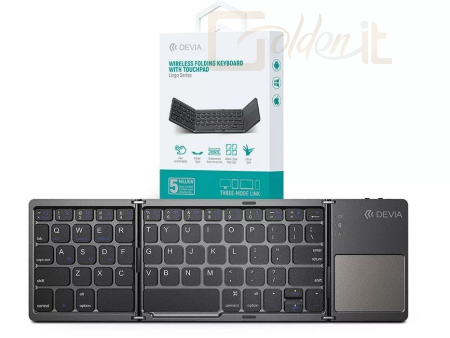 Billentyűzet Devia Lingo Keyboard with Touchpad Black US - ST387364