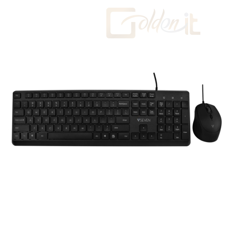 Billentyűzet V7 CKU350 USB Keyboard and Mouse Combo Black US - CKU350US