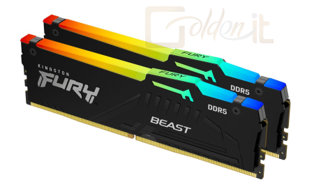 RAM Kingston 32GB DDR5 6000MHz Kit(2x16GB) Fury Beast RGB XMP Black - KF560C30BBAK2-32