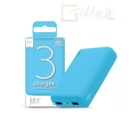 Powerbank vésztöltők Juice ECO 3 Charge 10000mAh Powerbank Aqua - JU194716