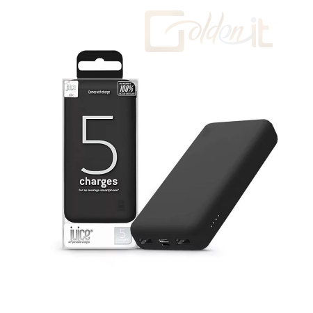 Powerbank vésztöltők Juice ECO 5 Charge 15000mAh Powerbank Black - JU194792