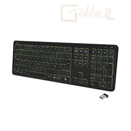 Billentyűzet Logilink ID0209 Wireless keyboard Black HU - ID0209