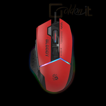 Egér A4-Tech Bloody W95 Max Sports RGB Gaming Mouse Red - A4TMYS47257