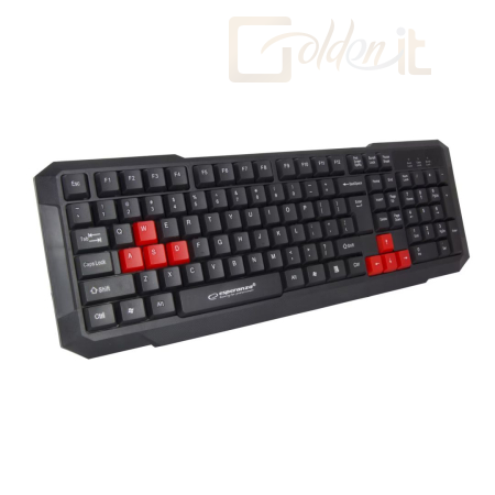 Billentyűzet Esperanza Aspis Gaming Keyboard Black/Red UK - EGK102R
