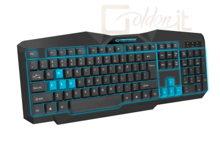 Billentyűzet Esperanza Tirions Gaming Illuminated Keyboard Black/Blue UK - EGK201B