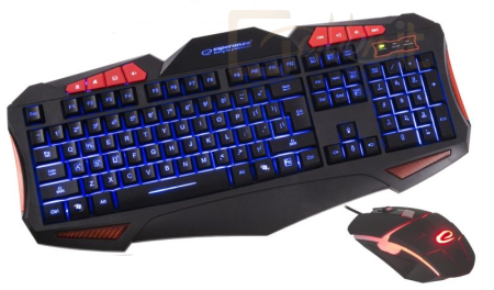 Billentyűzet Esperanza Shelter Gaming Illuminated Keyboard Black UK - EGK3000