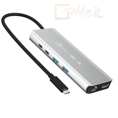 Notebook kiegészitők j5create JCD403 USB4 8K Multi-Port Hub Space Grey - JCD403-N