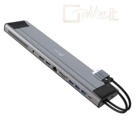 Notebook kiegészitők j5create JCD552 M.2 NVMe USB-C Gen 2 Docking Station Silver/Black - JCD552-N