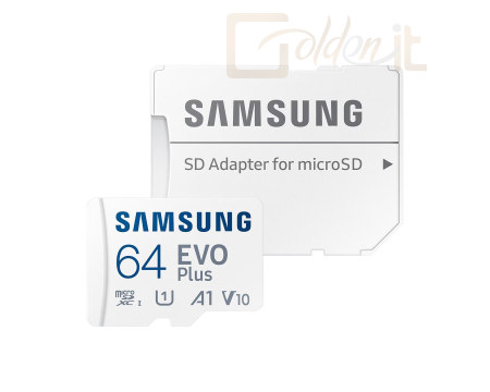 USB Ram Drive Samsung 64GB microSDXC EVO Plus Class10 U3 A2 V30 + adapterrel - MB-MC64SA/EU