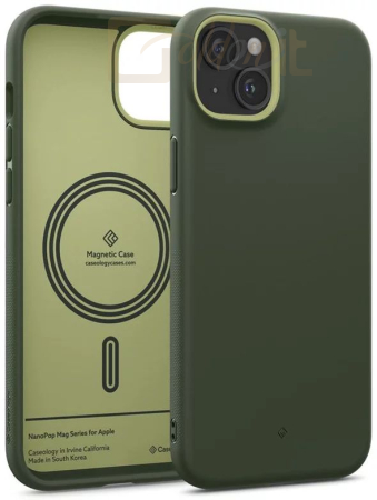 Okostelefon kiegészítő Spigen Caseology Nano Pop MagSafe iPhone 15 Avo Green - ACS06823