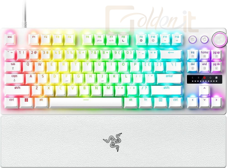 Billentyűzet Razer Huntsman V3 Pro Tenkeyless Keyboard White US - RZ03-04981700-R3M1