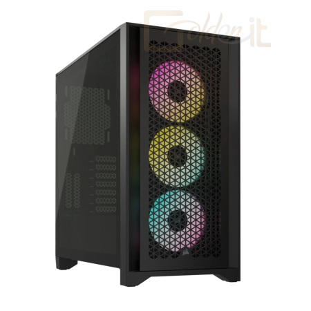 Ház Corsair iCUE 4000D RGB AIRFLOW Tempered Glass Black - CC-9011240-WW