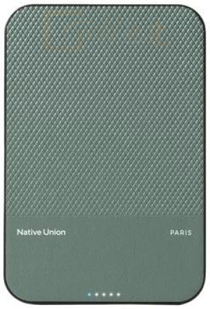 Powerbank vésztöltők Native Union (Re)Classic Magnetic 5000mAh Power Bank Slate Green - PB-5KMS-GRN