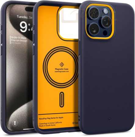 Okostelefon kiegészítő Spigen Caseology Nano Pop Mag iPhone 15 Pro Max Blueberry Navy - - ACS06617