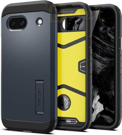 Okostelefon kiegészítő Spigen Tough Armor for Google Pixel 8a Metal Slate - ACS07265