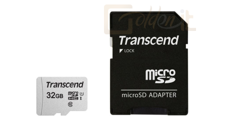 USB Ram Drive Transcend 32GB microSDHC Class10 UHS-I U1 A1 adapterrel - TS32GUSD300S-A