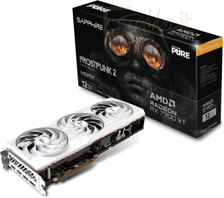 Videókártya Sapphire Radeon RX7700XT 12GB DDR6 Pure Frostpunk 2 Edition - 11335-08-50G