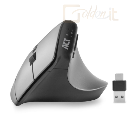 Egér ACT A5515 Ergonomic Wireless Bluetooth Mouse Black - AC5155