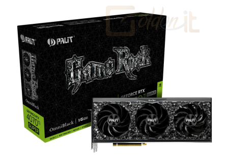 Videókártya Palit GeForce RTX4070 Ti Super 16GB DDR6X GameRock OmniBlack - NED47TS019T2-1020Q
