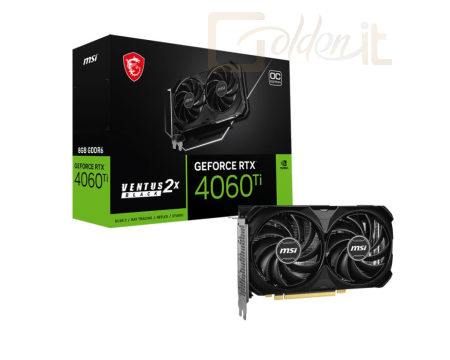 Videókártya Msi RTX4060 TI VENTUS 2X BLACK E1 8G OC - RTX 4060 TI 8G VENTUS 2X BLACK E1 OC