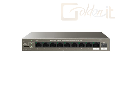 Hálózati eszközök IP-COM G1110PF-8-102W 9GE+1SFP Ethernet Unmanaged Switch With 8-Port PoE - G1110PF-8-102W