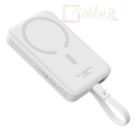 Powerbank vésztöltők Baseus Magnetic Mini 10000mAh PowerBank White - P1002210B223-00